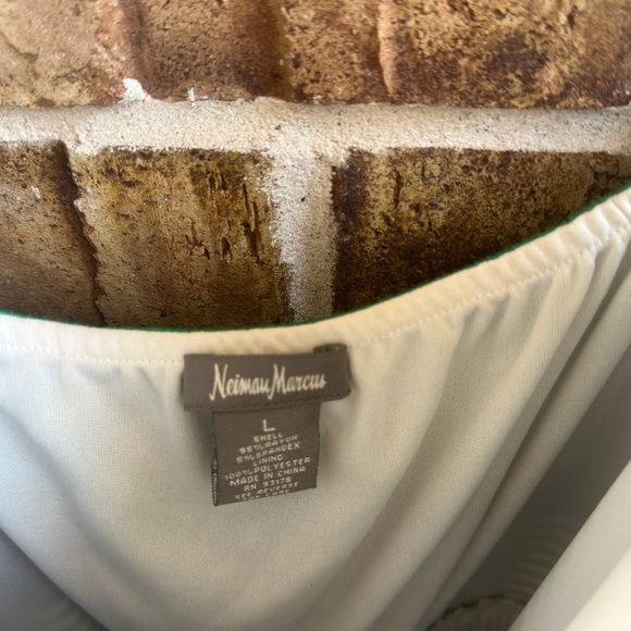 Neiman Marcus Green, Black, and White Chevron Maxi Dress - Picture 2 of 8